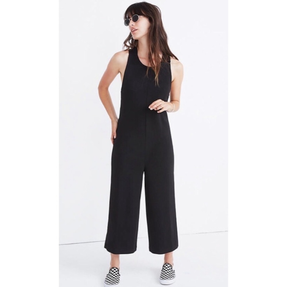 Madewell texture and thread wide leg jumpsuit.